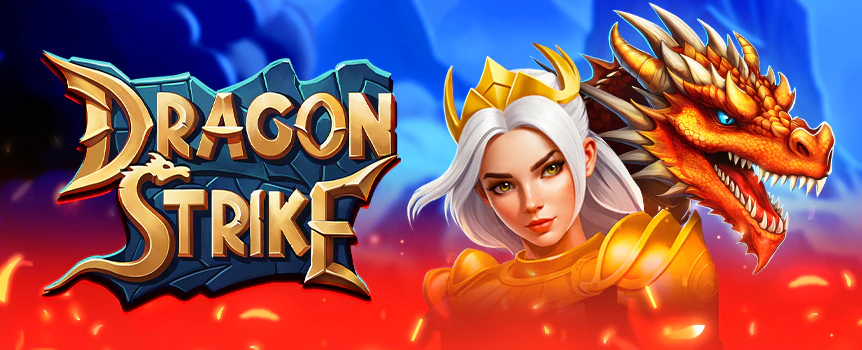 Take on fiery dragons and epic wins in Dragon Strike at Joe Fortune! Free Spins, Coin Respin, and a shot at a massive 5,624x win await.